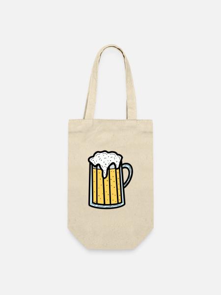 Bier - Geschenkbeutel für Flaschen - Natur