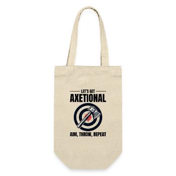 axetional axt werfen bullseye zielen wurf wiederholung - Geschenkbeutel für Flaschen - Natur - Vorne