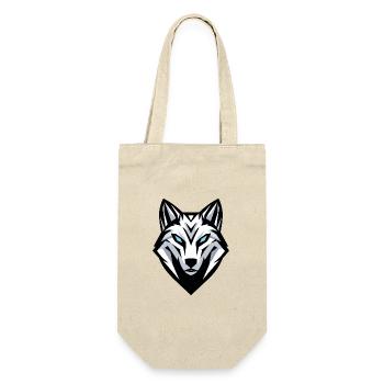 Logo tête de loup, symbole, emblème, tatouage - Sac à bouteille - nature - Devant