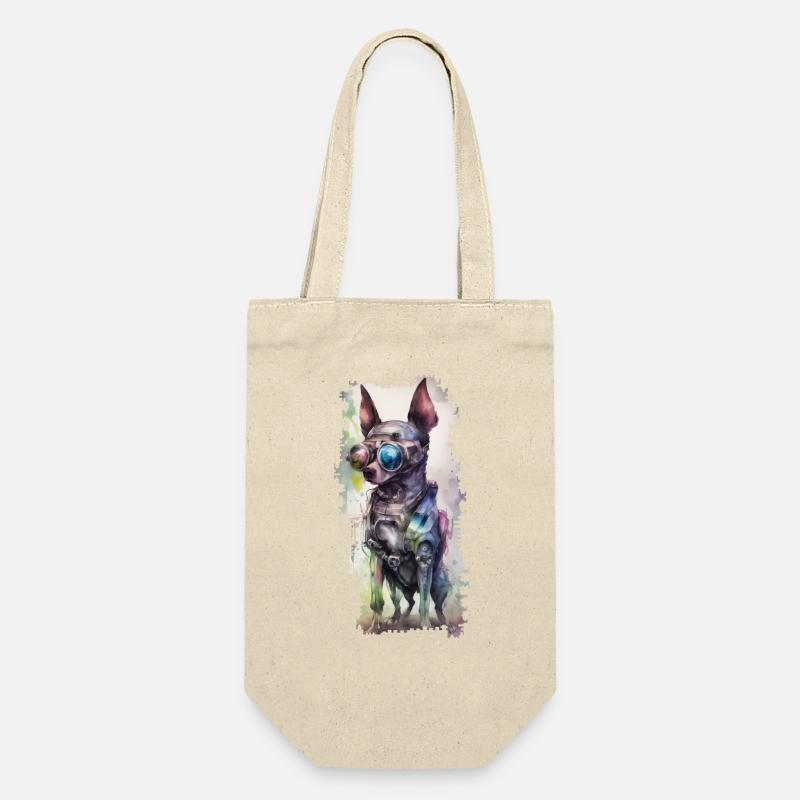ChronoChaser // Chien Cyberpunk - Sac à bouteille - nature