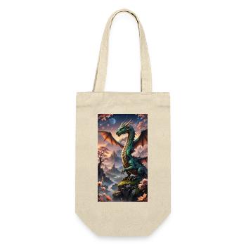 Drachen 4 - Geschenkbeutel für Flaschen - Natur - Vorne