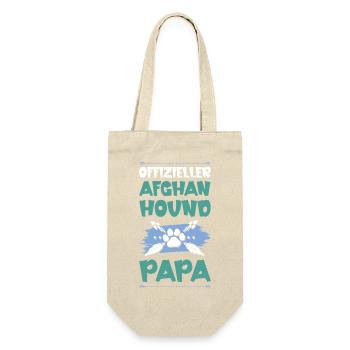 afghan hound hunde papa - Geschenkbeutel für Flaschen - Natur - Vorne