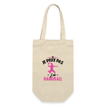 Je peux pas j'ai handball - Sac à bouteille - nature - Devant