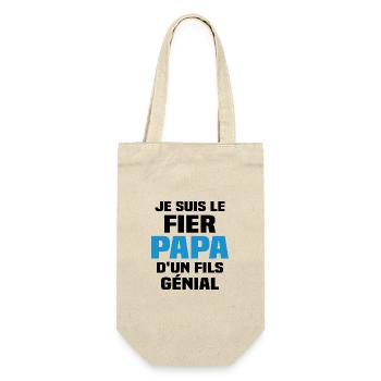 Je suis le fier papa d'un fils génial - Sac à bouteille - nature - Devant