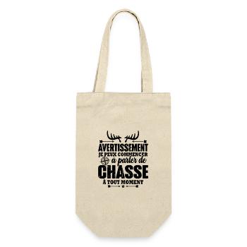 Parler de chasse à tout moment Humour chasseur - Sac à bouteille - nature - Devant