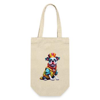 Clown Animal / Cirque / Drôle / Coloré / Spectacle / Chien - Sac à bouteille - nature - Devant