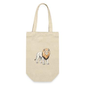 Löwe Tier - Geschenkbeutel für Flaschen - Natur - Vorne