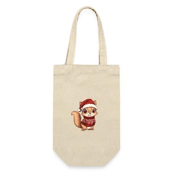 Bande dessinée de Noël écureuil - Sac à bouteille - nature - Devant