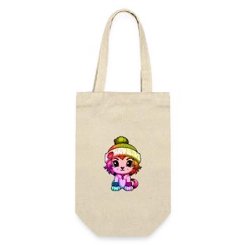 Lion Winter Animal Colorful Comic - Gift Bag for Bottles - nature - Front