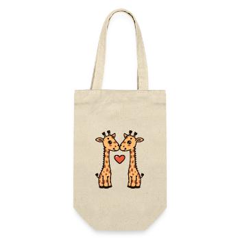 Girafe Couple Saint-Valentin - Sac à bouteille - nature - Devant