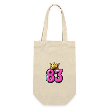 83 Number Krone - Gift Bag for Bottles - nature - Front