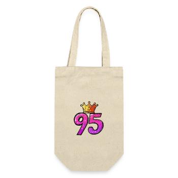 95 Number Crown - Gift Bag for Bottles - nature - Front