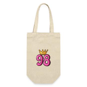 98 Number Krone - Gift Bag for Bottles - nature - Front