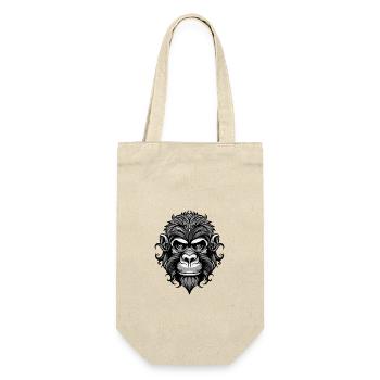 Monkey Head - Gift Bag for Bottles - nature - Front