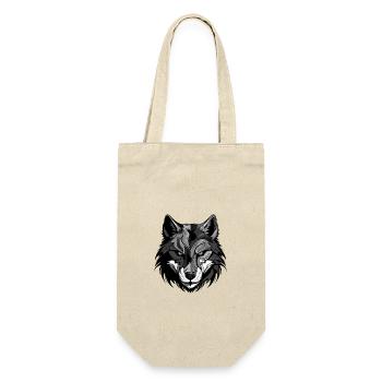Tête de loup - Sac à bouteille - nature - Devant