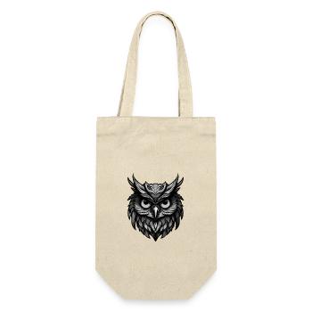 Owl Portrait - Gift Bag for Bottles - nature - Front