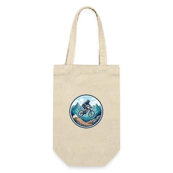 Mountain Adventure MTB Sticker - Gift Bag for Bottles - nature - Front