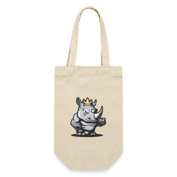 Couronne de bande dessinée de rhinocéros - Sac à bouteille - nature - Devant