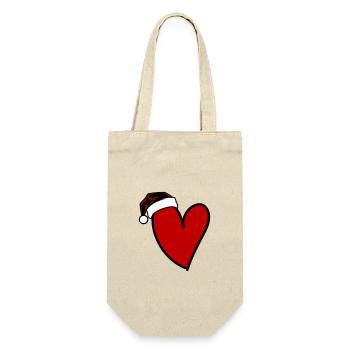 Coeur Noël - Sac à bouteille - nature - Devant