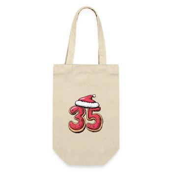 35 Number Christmas - Gift Bag for Bottles - nature - Front