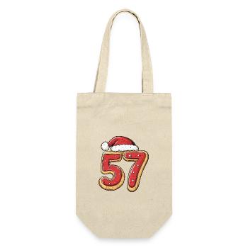 57 Number Christmas - Gift Bag for Bottles - nature - Front