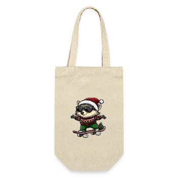 Hérisson Noël Drôle - Sac à bouteille - nature - Devant