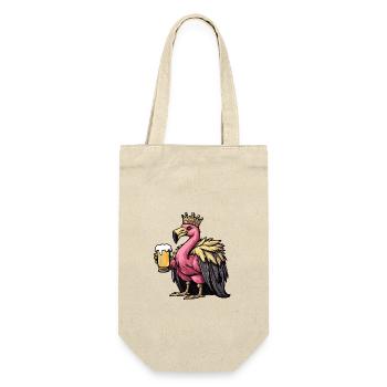 Flamingo Beer Funny - Gift Bag for Bottles - nature - Front