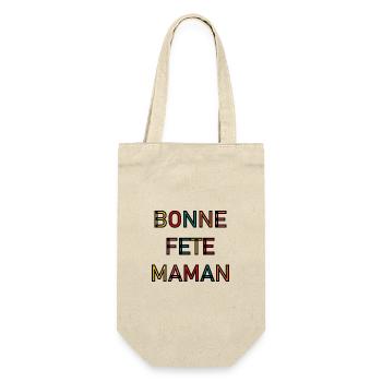 MAMAN. FÊTE DES MÈRES. BONNE FÊTE - Sac à bouteille - nature - Devant
