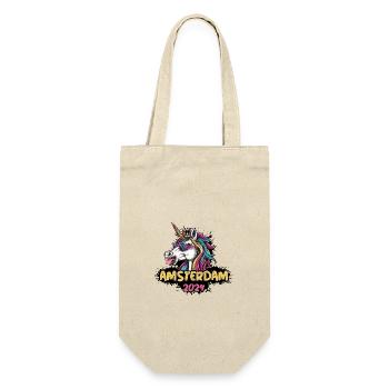Amsterdam 2024 Unicorn - Gift Bag for Bottles - nature - Front