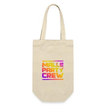 Malle Party Crew Bunt - Geschenkbeutel für Flaschen - Natur - Vorne