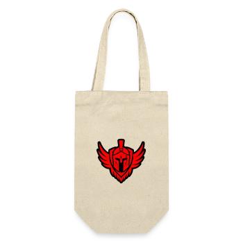 Spartaner Helm Symbol - Geschenkbeutel für Flaschen - Natur - Vorne