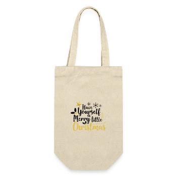 HAVE YOURSELF A MERRY LITTLE CHRISTMAS - Gift Bag for Bottles - nature - Front