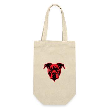 Staffordshire Bull Terrier Dog Head - Gift Bag for Bottles - nature - Front