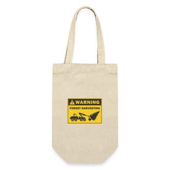 Waldernte Warnung Symbol für den Holzernter - Geschenkbeutel für Flaschen - Natur - Vorne