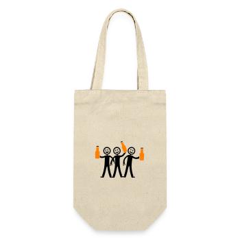 Party Team Bier Junggesellenabschied - Geschenkbeutel für Flaschen - Natur - Vorne