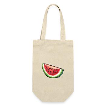 Icône pixel pastèque - Sac à bouteille - nature - Devant