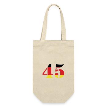 45 Zahl Trikot Deutschland - Geschenkbeutel für Flaschen - Natur - Vorne