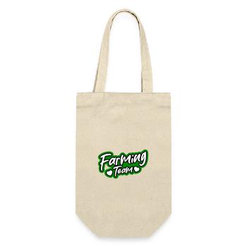 Farming Team - Geschenkbeutel für Flaschen - Natur - Vorne