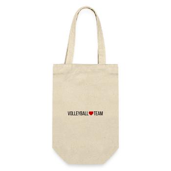 Volleyball Team Heart - Gift Bag for Bottles - nature - Front