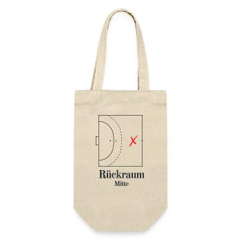 Rückraum Mitte - Handball - Geschenkbeutel für Flaschen - Natur - Vorne