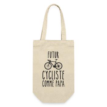 Future cyclist like dad - Gift Bag for Bottles - nature - Front