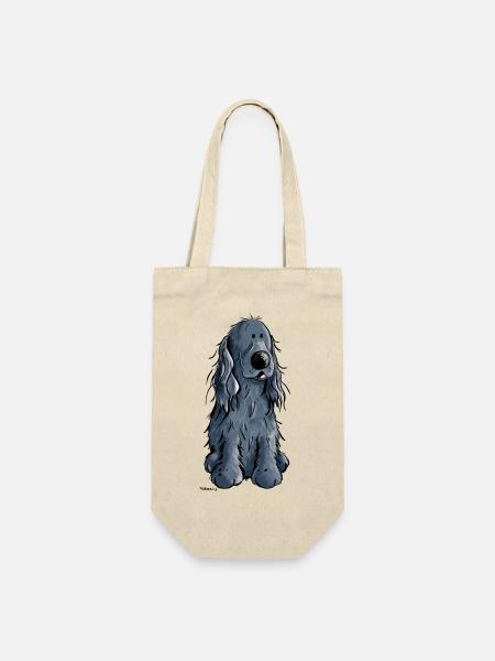 Süßer Cocker Spaniel - Geschenkbeutel für Flaschen - Natur