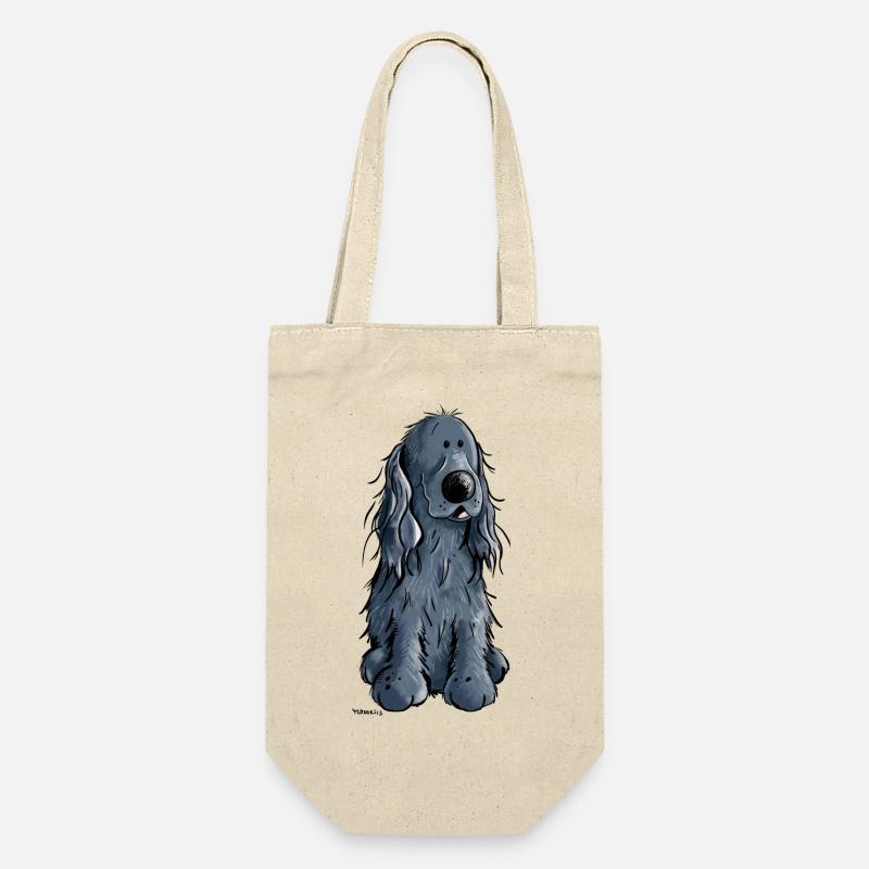 Süßer Cocker Spaniel - Geschenkbeutel für Flaschen - Natur