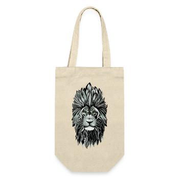 Portrait de tête de lion Signe du zodiaque Lion La crinière du lion - Sac à bouteille - nature - Devant