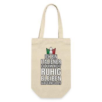 Italien Italiener Vaffanculo - Geschenkbeutel für Flaschen - Natur - Vorne