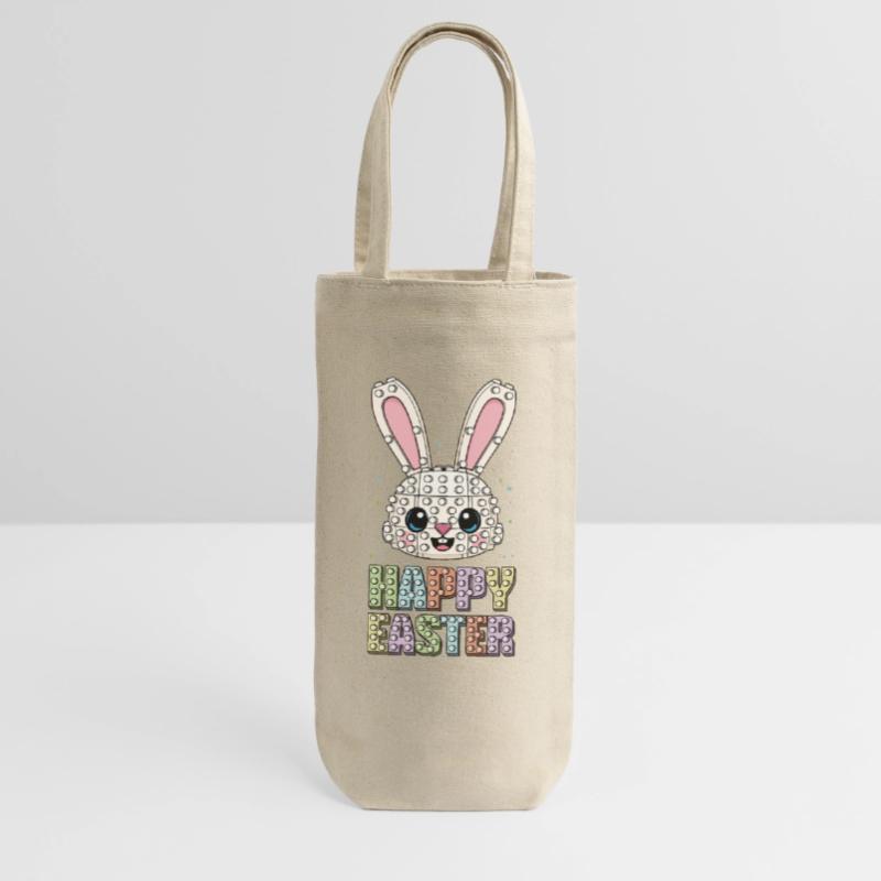 Master Builder Brick Builder Bunny Face Bricks Gift Bag for Bottles