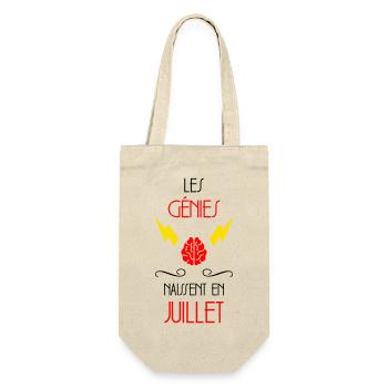 Les Génies Naissent en Juillet Design Humour - Sac à bouteille - nature - Devant