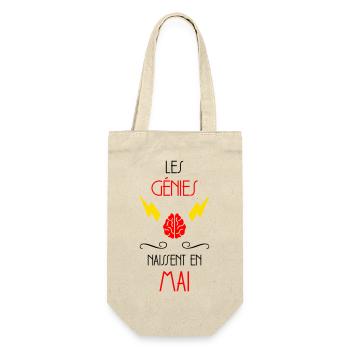 Les Génies Naissent en Mai Cadeau Anniversaire - Sac à bouteille - nature - Devant