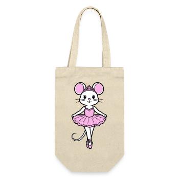 ballerina mouse - Gift Bag for Bottles - nature - Front
