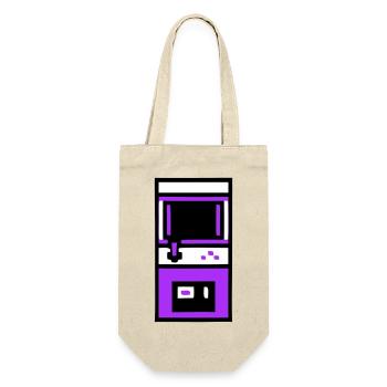Nostalgischer Arcade Automat Gamer - Geschenkbeutel für Flaschen - Natur - Vorne